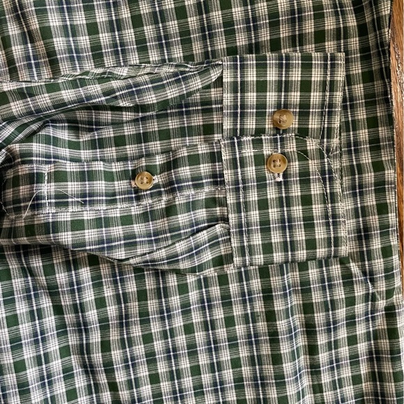 Wrangler Riata Boys Button Down Collar Green Plaid Long Sleeve Size XL - Picture 2 of 10